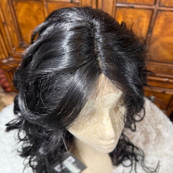 Pazazz PL-Judi Designer Collection 27" Lace Front Wavy Color 1B Synthetic Wig - Picture 6 of 16